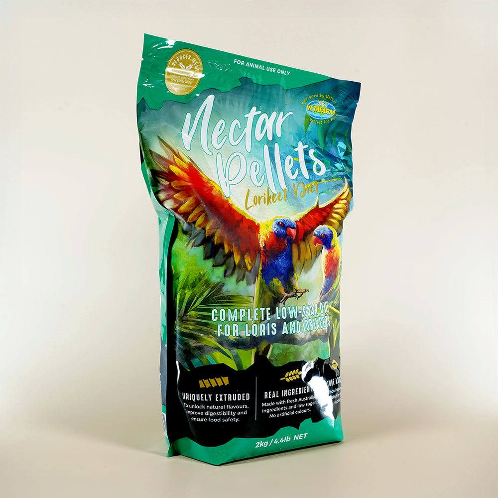 Dry nectar pellets for lorikeets – Vetafarm daily lorikeet food