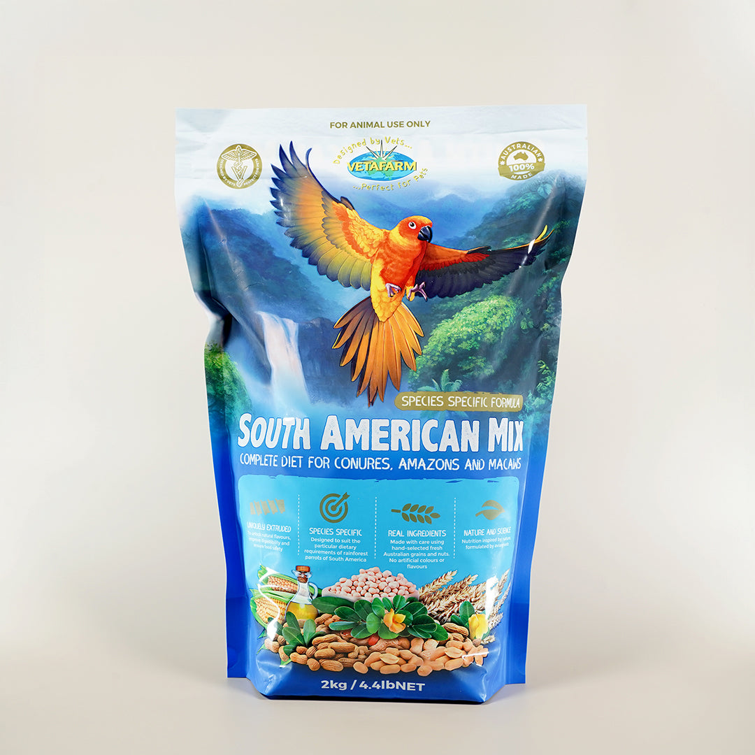Vetafarm South American Mix – formulated food for Amazon and conure species