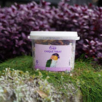 Bucket of Feather Chef Caique Treats 