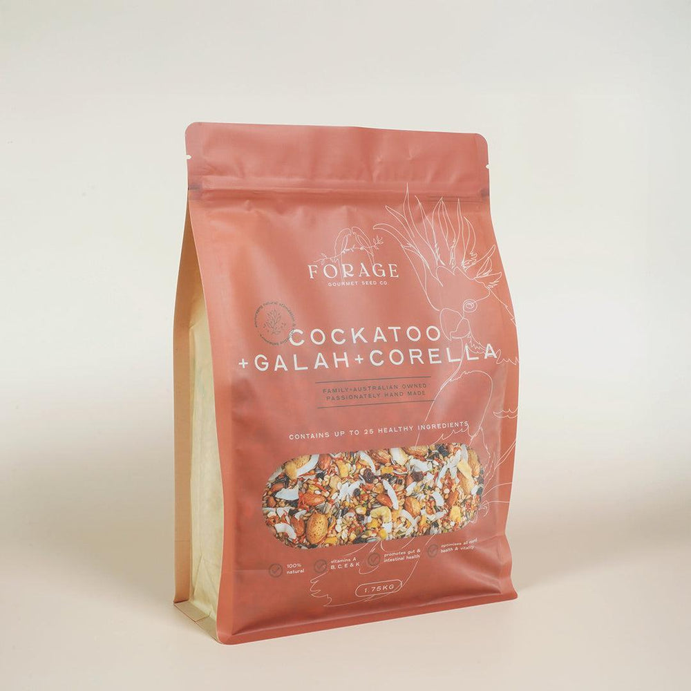 Forage Gourmet Seed - Galah, Corella & Cockatoo Specialty Blend-Bird Seed-Seed Cube