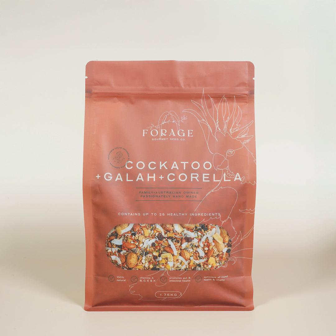 Forage Gourmet Seed - Galah, Corella & Cockatoo Specialty Blend-Bird Seed-Seed Cube