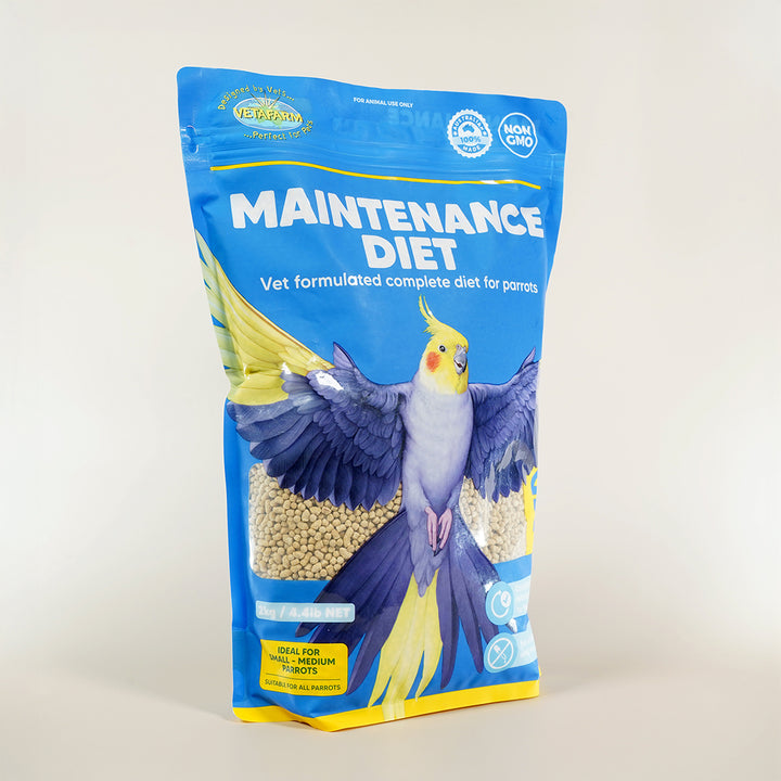 Balanced maintenance pellets for parrots and pet birds – Vetafarm

