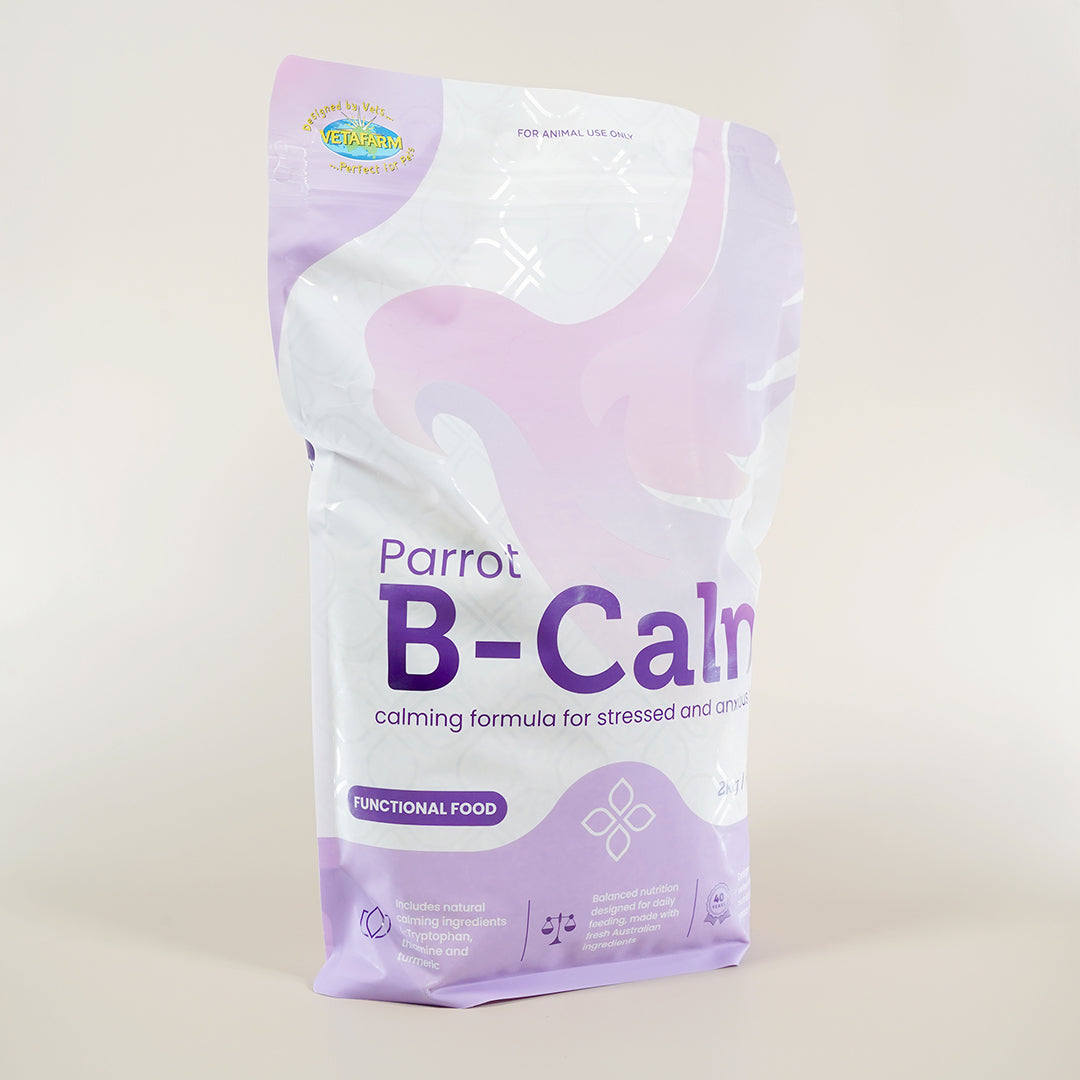 Calming food for anxious or high-strung birds – Vetafarm Parrot B-Calm

