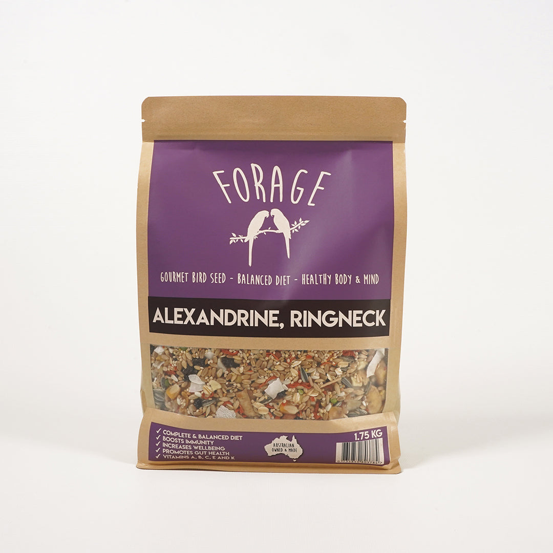 Bird seed blend that improves feather colour and condition

