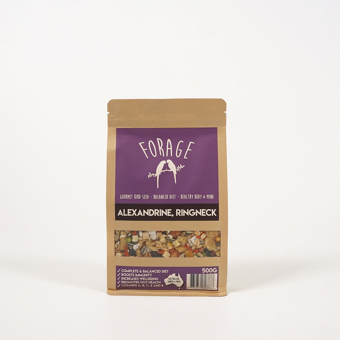 Forage Gourmet Alexandrine & Ringneck specialty seed blend
