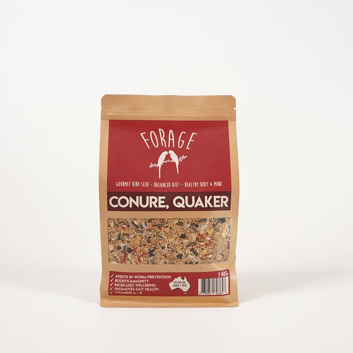 Australian Forage Gourmet seed blend for Conure and Quaker health
