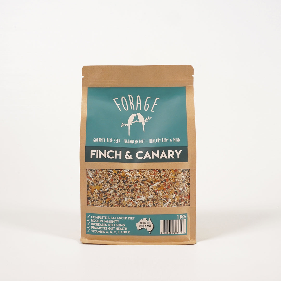 Forage Gourmet Finch & Canary seed for enhancing feather condition
