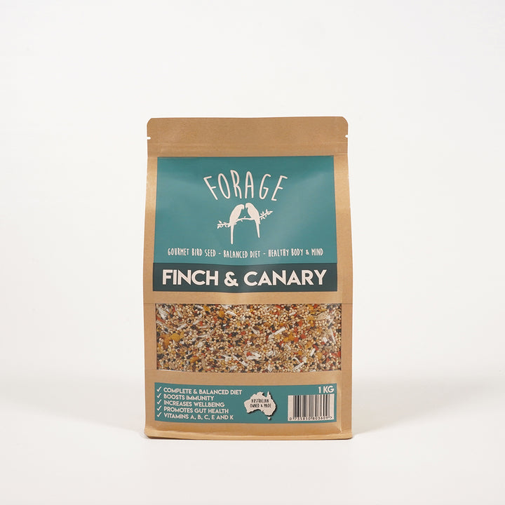 Forage Gourmet Finch & Canary seed for enhancing feather condition
