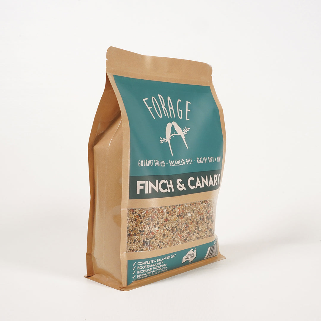 Forage Gourmet Finch & Canary seed for strong, vibrant feathers
