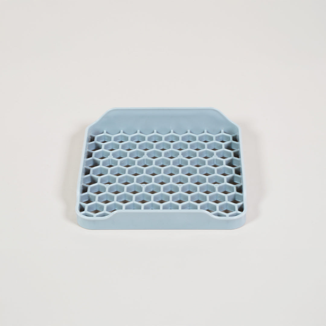 Front view of the Micropod honeycomb grow tray for microgreens, a clean and soil-free system that complements Seed Cube bird feeding.