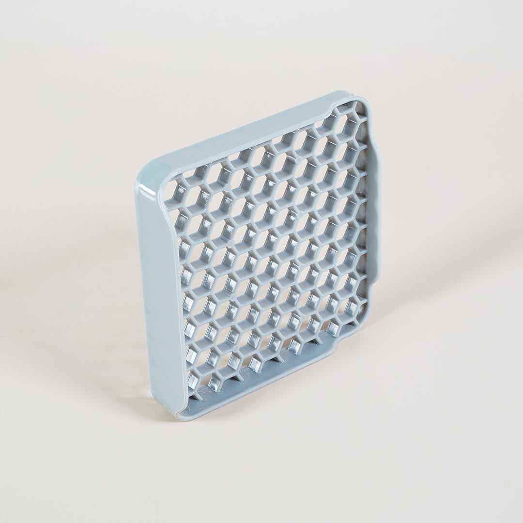 Side view of the Micropod honeycomb grow tray, designed for clean microgreens growth and easy use with Seed Cube feeding routines.