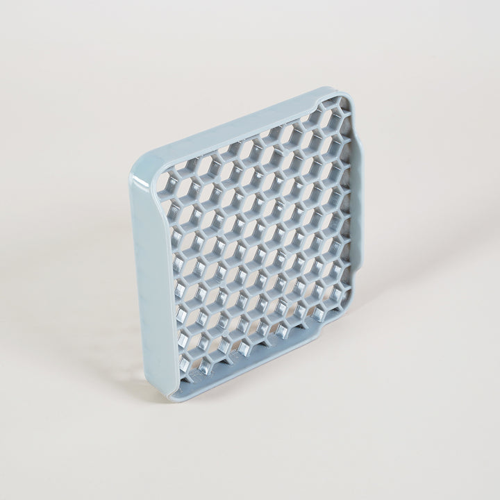 Side view of the Micropod honeycomb grow tray, designed for clean microgreens growth and easy use with Seed Cube feeding routines.