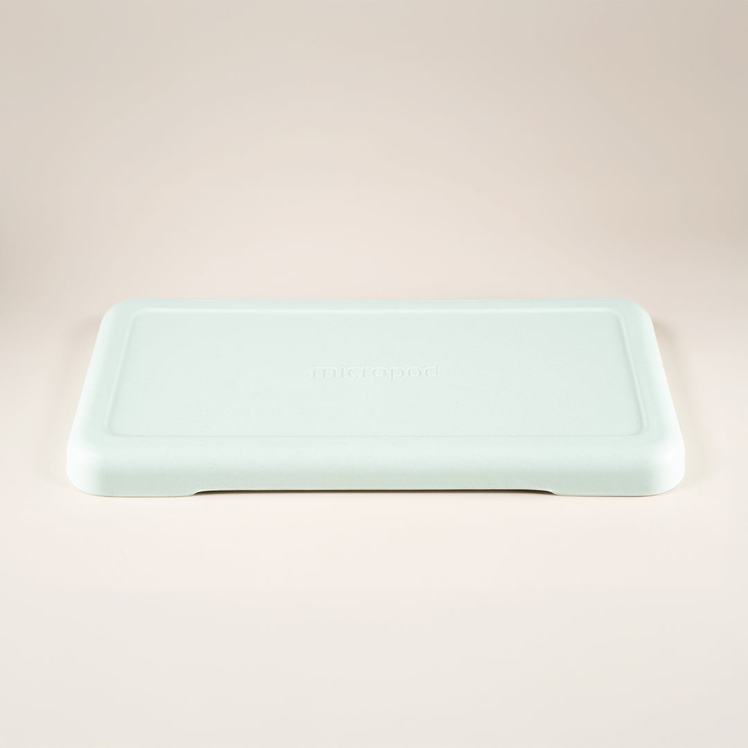 Micropod large lid in seafoam colour, designed to cover trays during germination for clean and reliable microgreens growth with Seed Cube feeding.