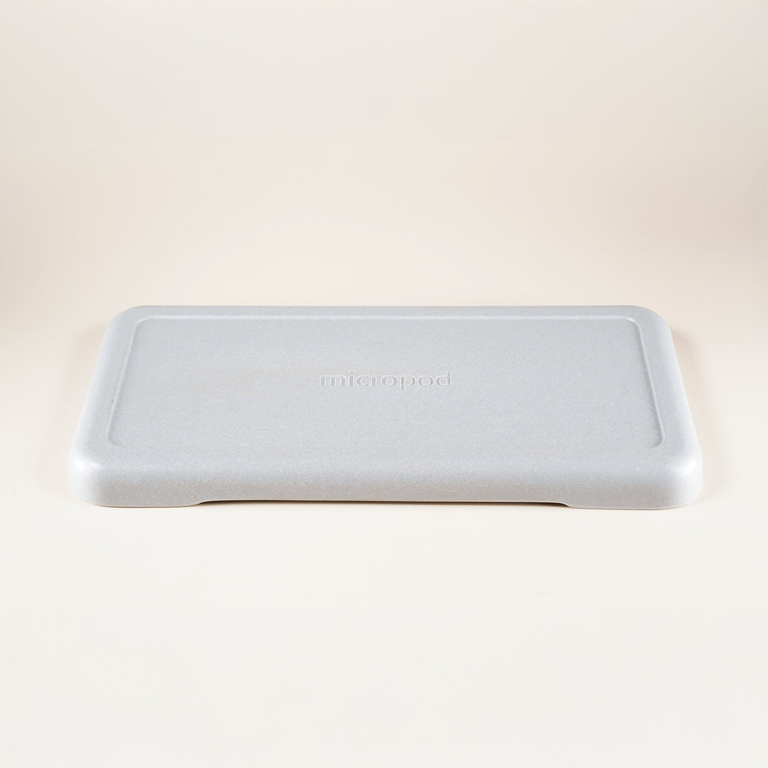 Micropod large lid in stone colour, designed to cover trays during germination for clean, mess-free microgreens growth with Seed Cube feeding.