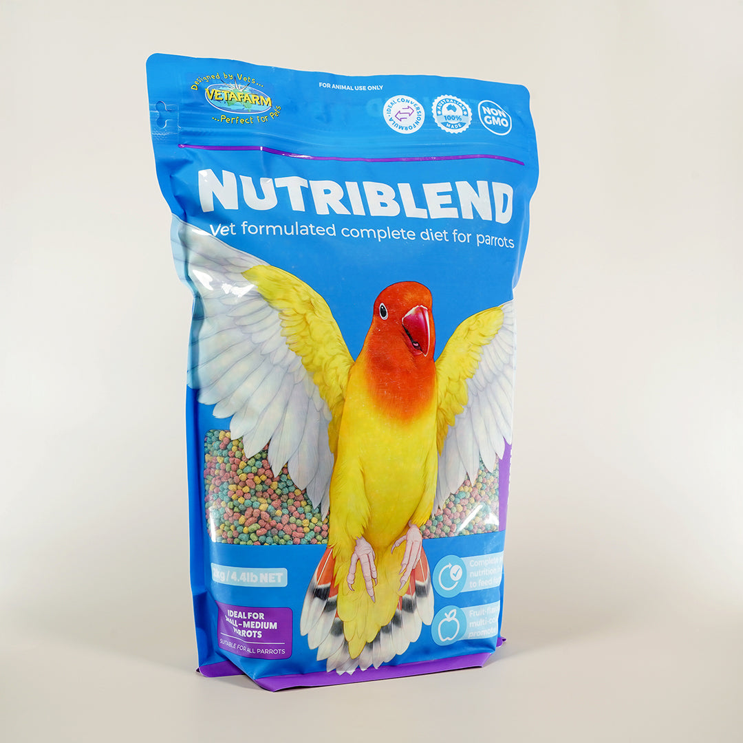 Mini bird pellets for finches and budgies – Vetafarm Nutriblend

