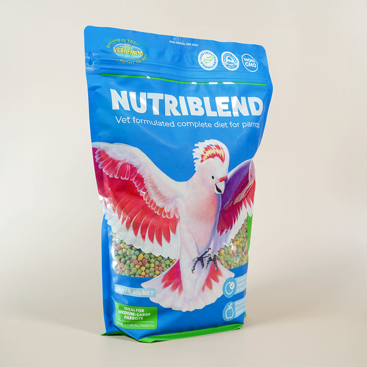 Daily pellet diet for budgies and cockatiels – Vetafarm Nutriblend Small


