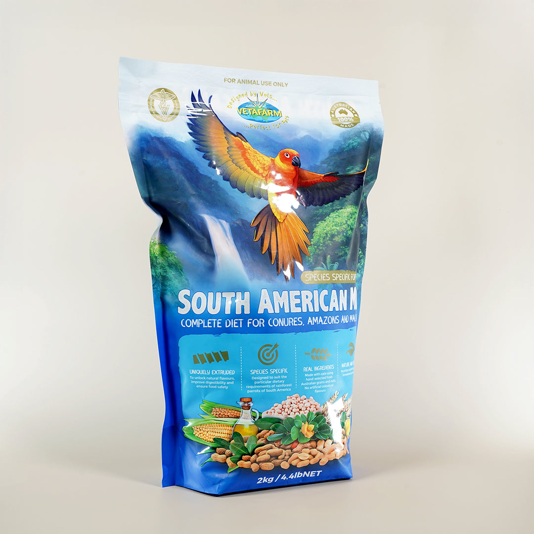 Complete diet for South American parrots – Vetafarm conure and Amazon blend

