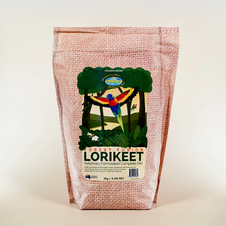 Vetafarm Forest Fusion – dry lorikeet diet inspired by natural nectar sources

